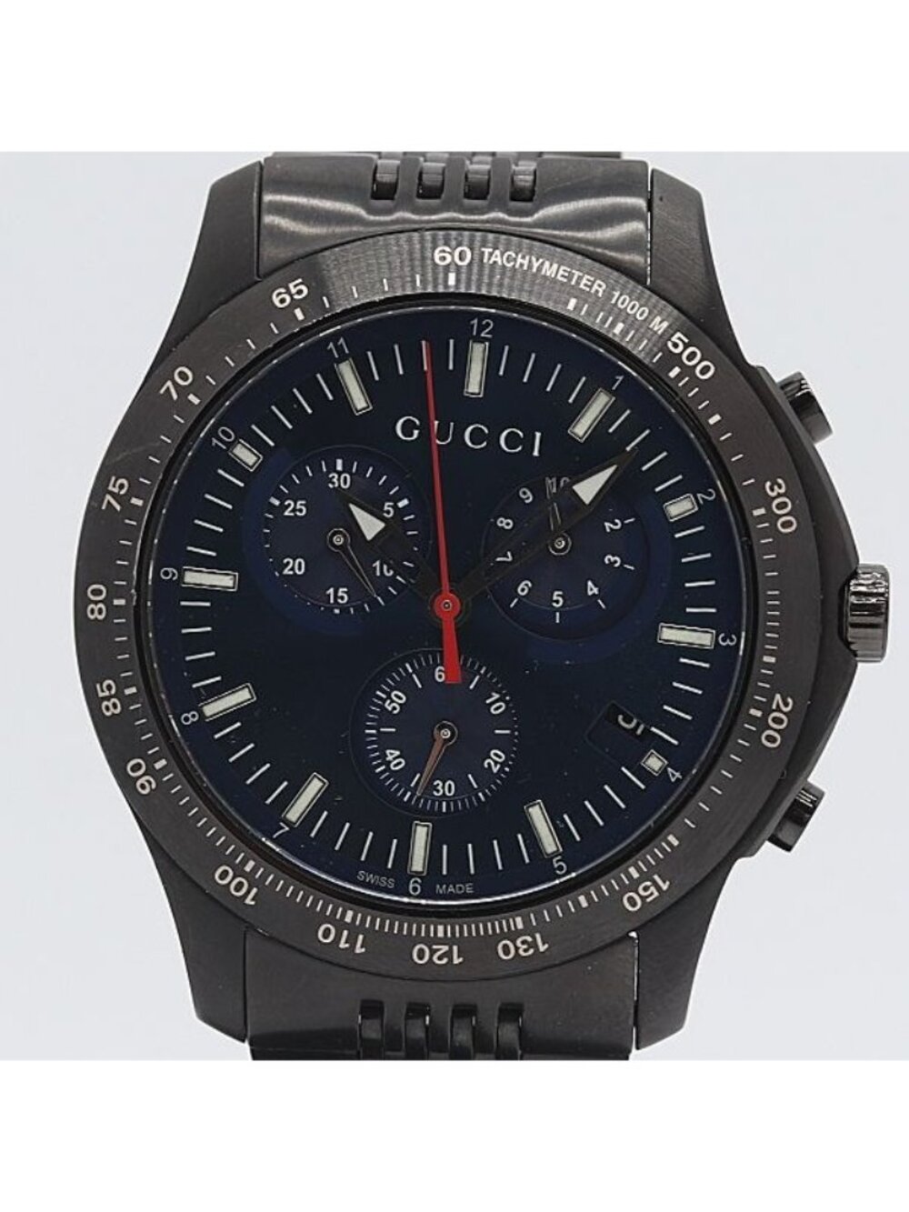 Gucci 126.2 Date Chronograph Black Dial Watch